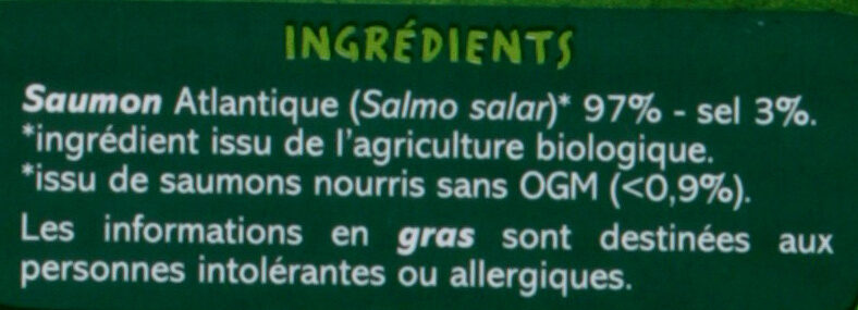 Saumon fumé - Ingredients - fr