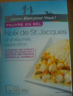Noix de St Jacques, riz et légumes, sauce citron - Produkt - fr