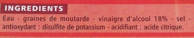 Moutarde de Dijon Forte - Ingrédients