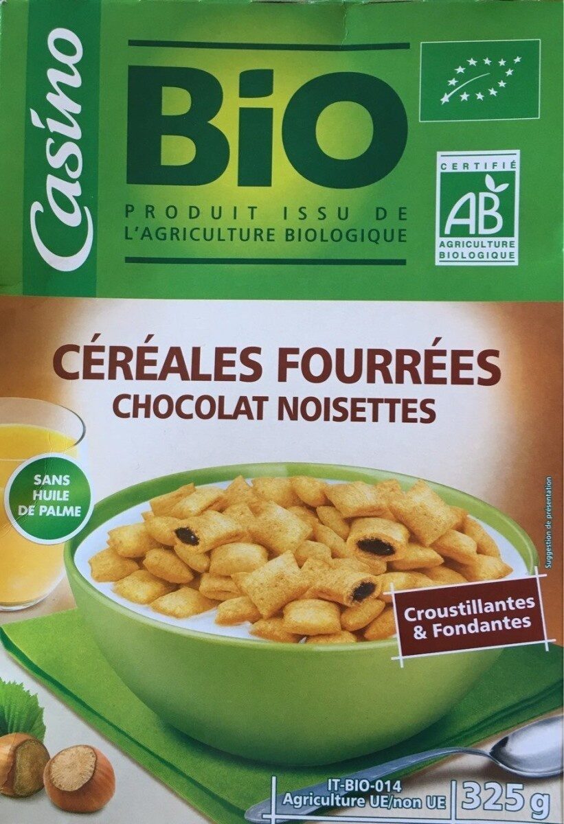Céréales fourrées chocolat noisettes 325g BIO - نتاج - fr