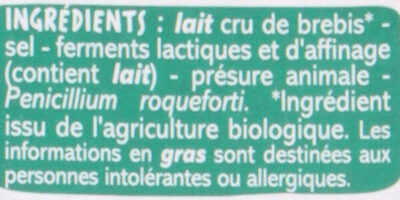 Roquefort - Ingrédients