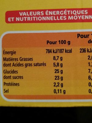 Petits pots bi-goût - Nutrition facts - fr
