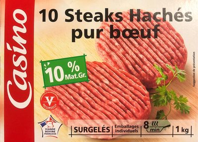 10 Steaks Hachés pur boeuf 10% Mat.Gr. - Product - fr