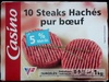 10 Steaks hachés Pur boeuf - 5% Mat. Gr. - Product
