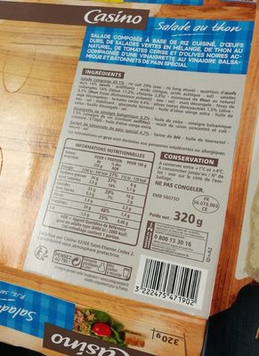 Salade riz œuf thon crudités - Product - fr