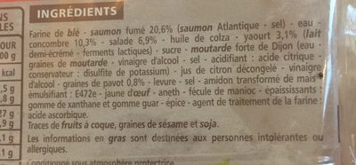 Bagel saumon fumé concombre - Ingredients - fr