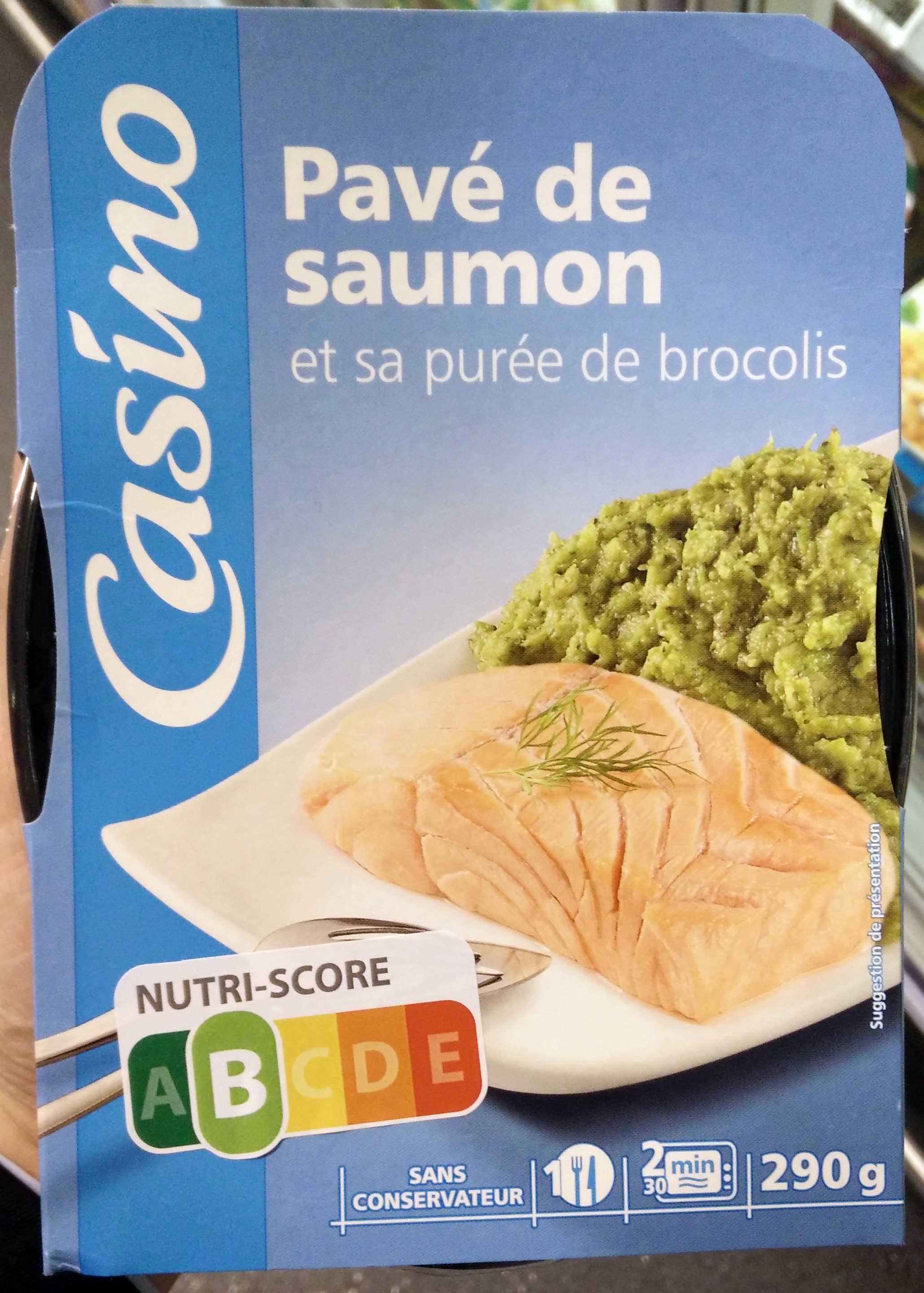 Pavé de saumon et sa purée de brocolis - Produit