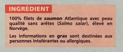 Pavé de saumon atlantique - Ingrédients