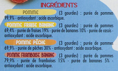 Purées de fruits - Ingredients - fr
