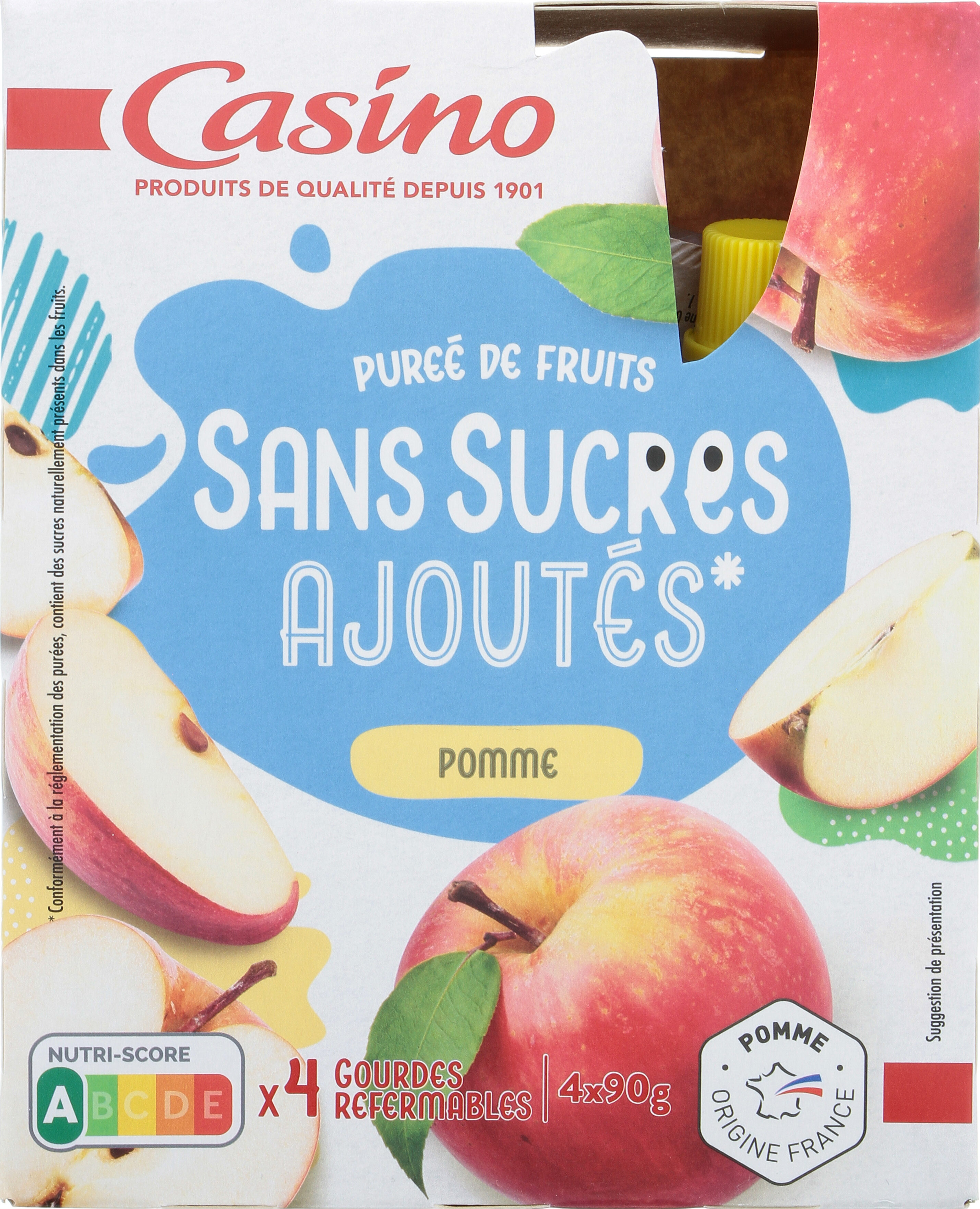 Pocket - Spécialité de fruits sans sucres ajoutés gourde pomme - Producto - fr