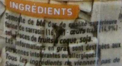 CROZETS de Savoie au sarrasin, aux œufs frais - Ingrediënten - fr