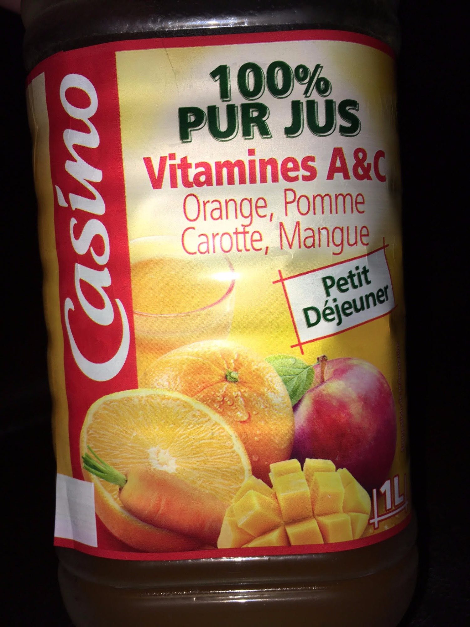 100% Pur jus Source de vitamines A & C - Producto - fr