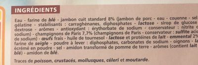 6 Crêpes Jambon Champignons Emmental - Ingredients - fr