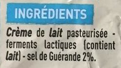 Beuure d'Isigny beurre au sel de Guérande - Ingredients - fr