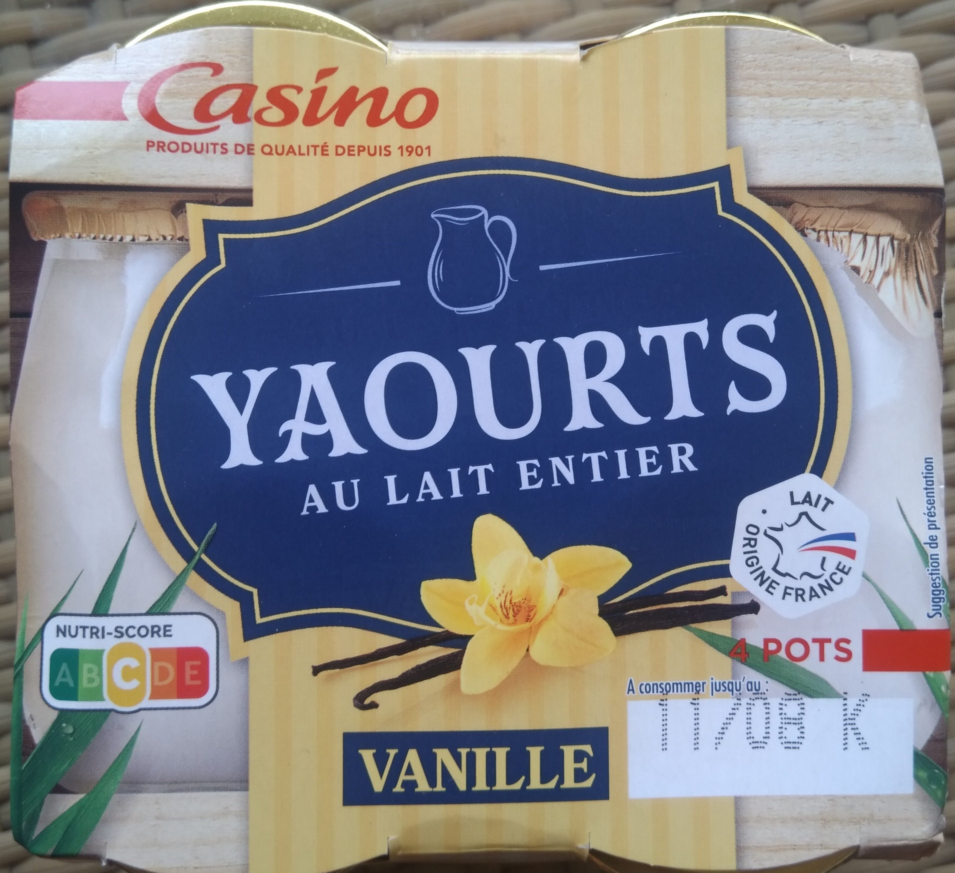 Yaourts au lait entier Vanille - Produit