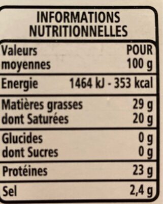 Gouda - 8 tranches environ - Nutrition facts - fr