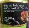 Bloc de Foie gras de Canard du Sud-Ouest avec morceaux - Produit