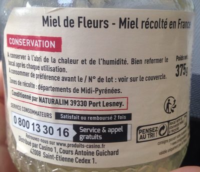 Miel de Fleurs de Midi Pyrénées - Ingredients - fr