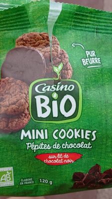 Mini Cookies pépites de chocolat noir sur lit de chocolat noir Bio - Produkt - fr
