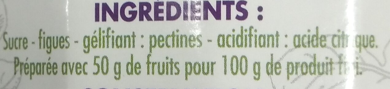 Confiture de figue - Ingredients - fr