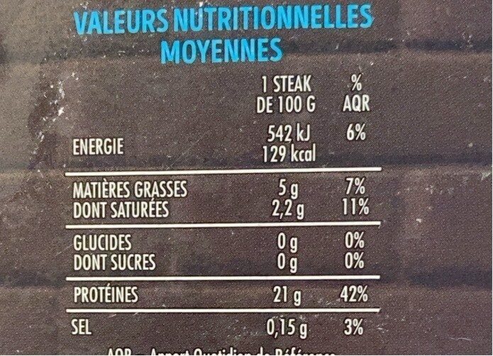 10 steaks hachés pur bœuf - Voedingswaarden - fr
