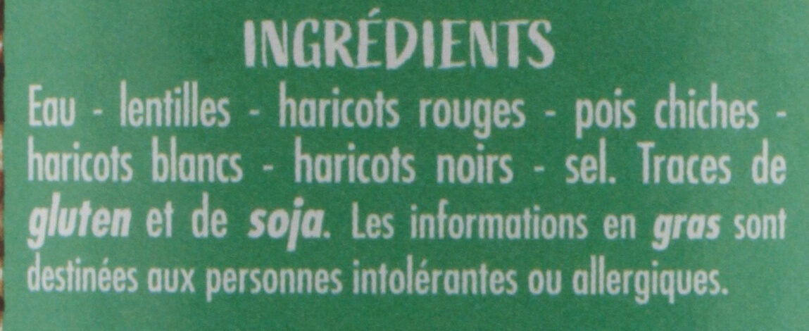 Mélange de légumes secs - Ingredients - fr
