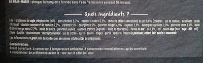 Galette de soja à la provençale et légumes - Ingredienser - fr