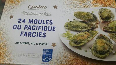 24 Moules du Pacifique farcies au beurre, ail & persil - Produkt - fr