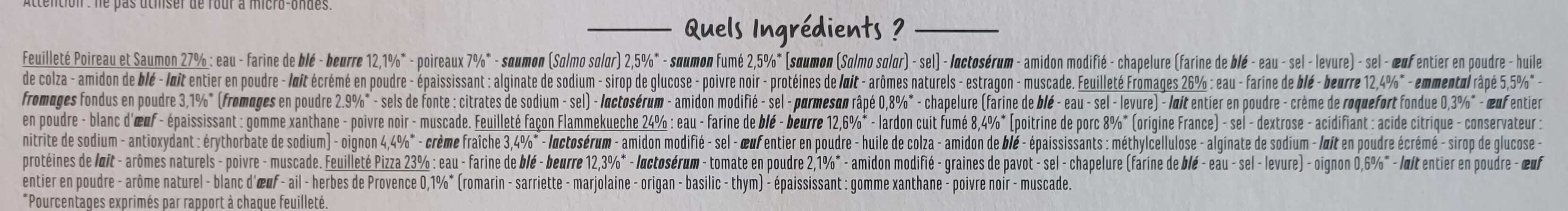 40 mini feuilletés apéritifs - Ingredients - fr