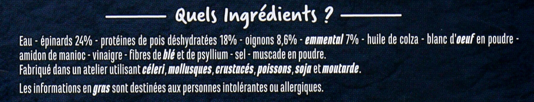 Galettes aux épinards et à l'emmental - Ingredienser - fr