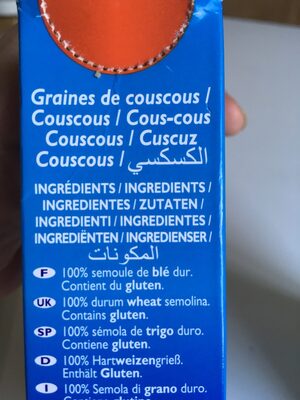 Couscous Medium - Ingredientes - fr