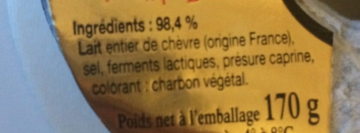 Cloche d'Or La Couronne de Touraine 170 g - Ingredients - fr
