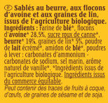 Le Croustillant Flocons d'avoine et graines de lin - Ingredients - fr