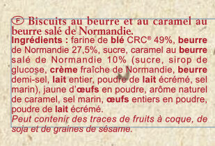 Le Carré Normand Caramel au beurre salé - المكونات - fr