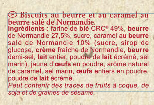 Le Carré Normand Caramel au beurre salé - المكونات - fr