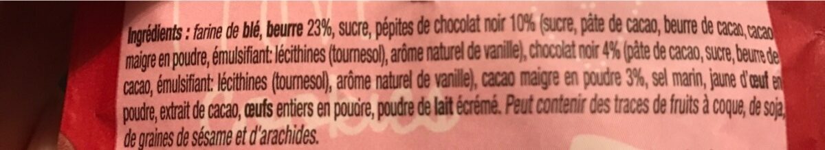 Cokies pur beurre mini - Ingredients - fr