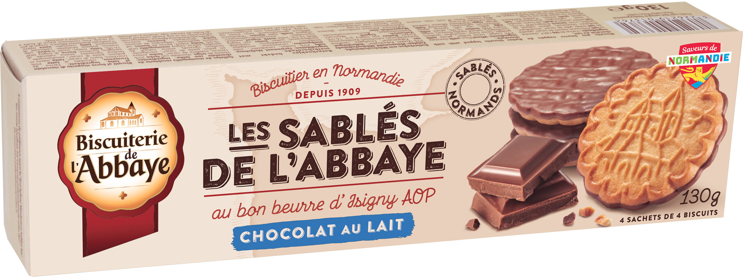 Les Sablés de l'Abbaye Chocolat au lait - Product - fr