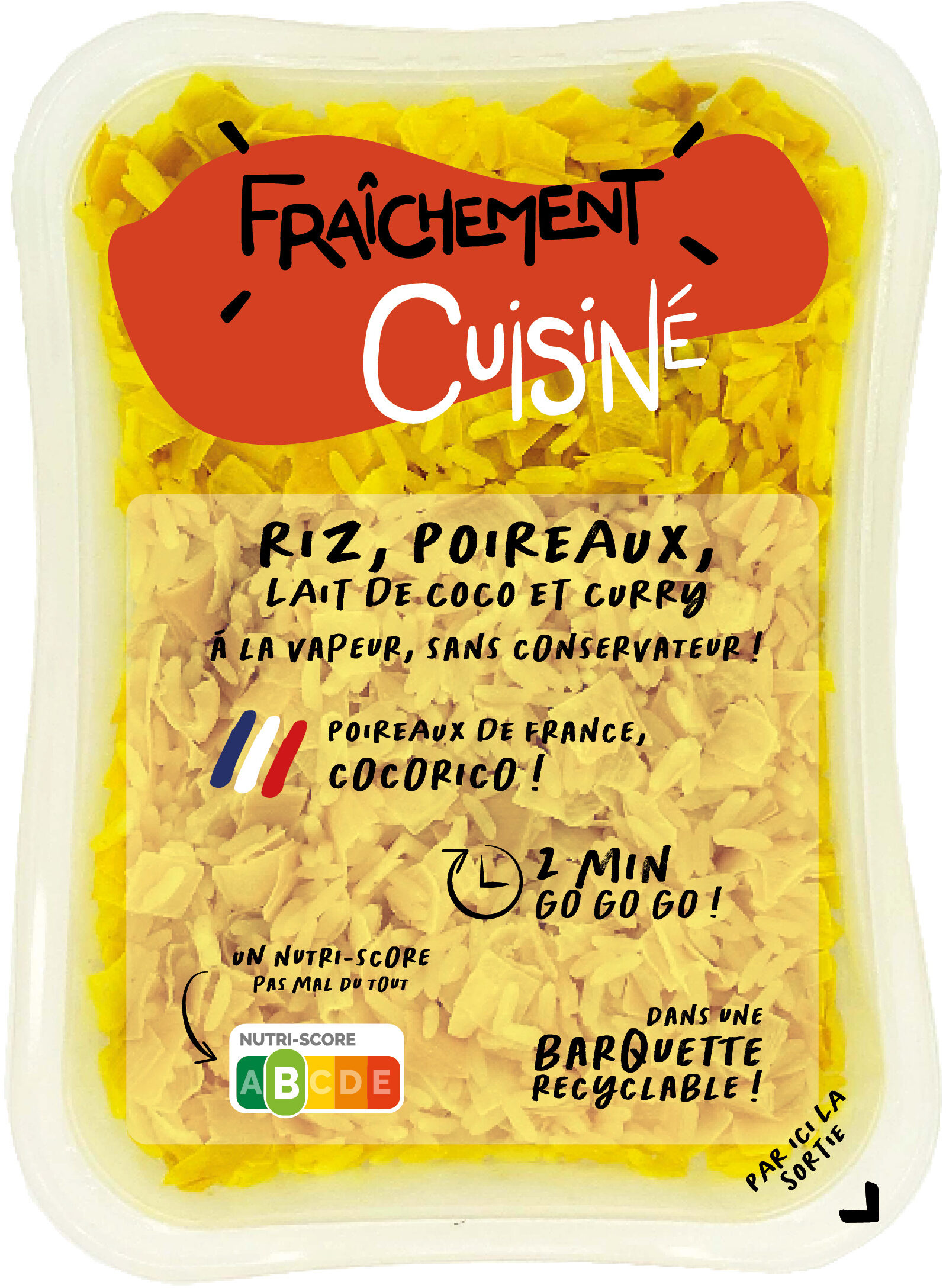 Riz, Poireaux, Lait de Coco et Curry - Produit