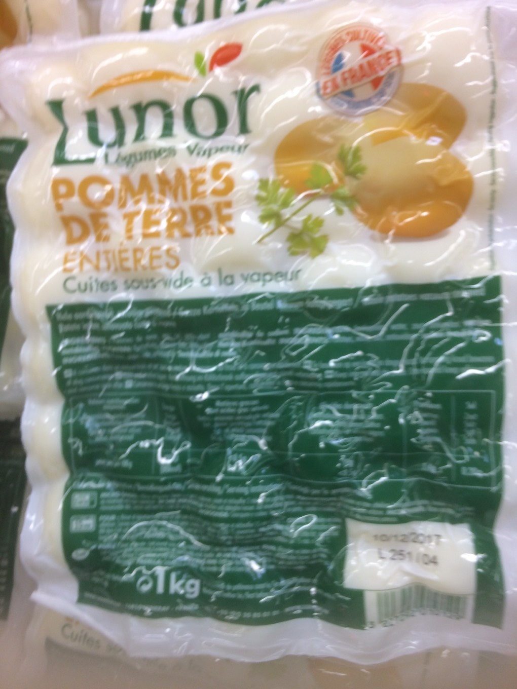 Pommes de terres entières cuites LUNOR - Produit