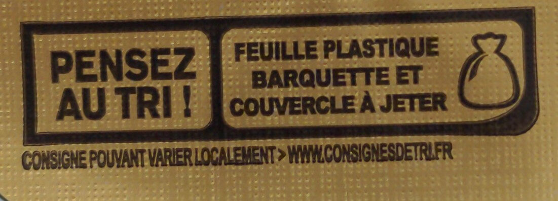 Beurre gastronomique demi-sel - Recycling instructions and/or packaging information - fr