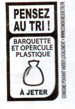 Raclette president tranches facon brasserie 180g - Instruction de recyclage et/ou informations d'emballage