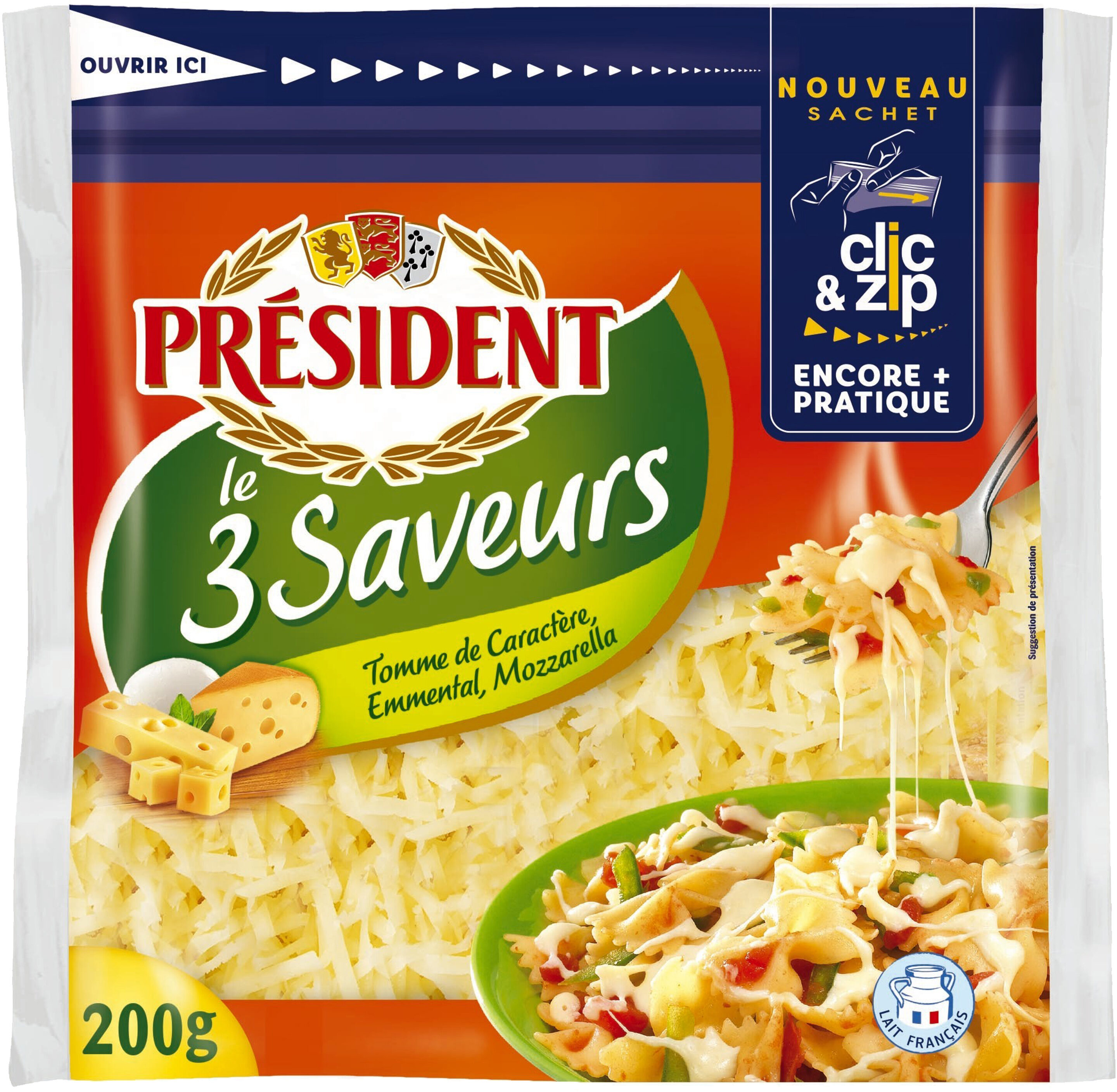 President rape le 3 saveurs 200g - Product - fr