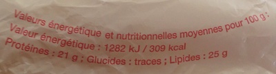 Petit brie - Informació nutricional - fr