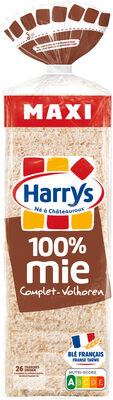 Harrys pain de mie 100% mie complet sans croute maxi 650g - Produit