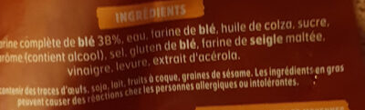 Pain AMS complet - Ingredientes - fr