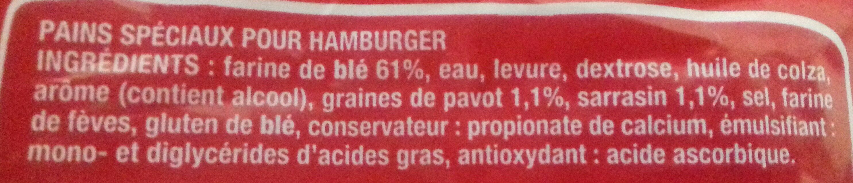 Burger pavot sarrasin - Ingrédients