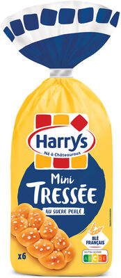 Harrys brioche mini tressee nature au sucre perle x 6 - Product - fr