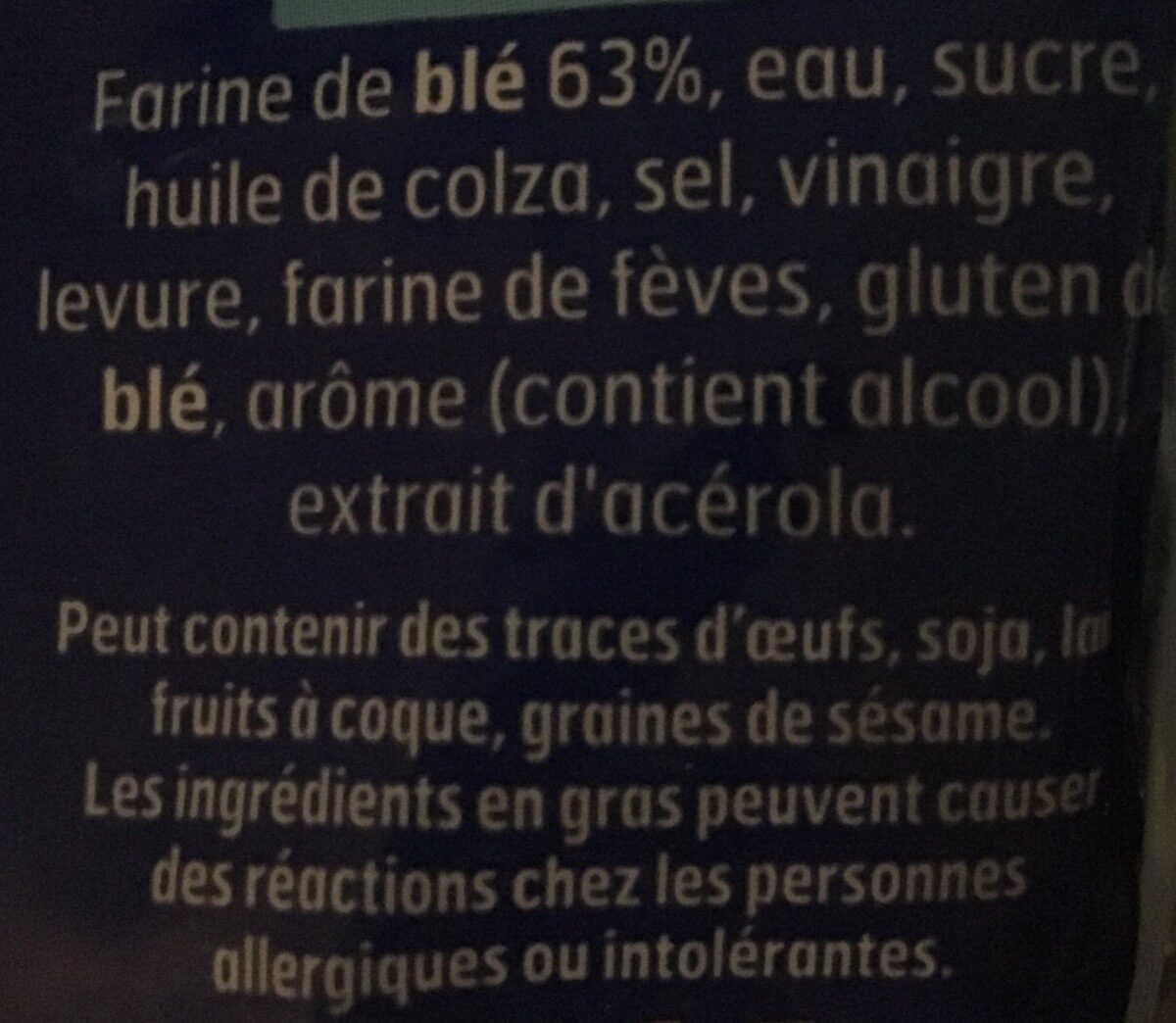 Pain 100% mie nature PT - Ingredients - fr