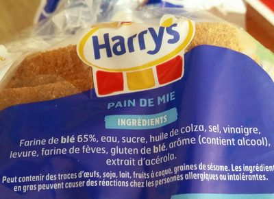 Harrys pain de mie american sandwich nature 550g - Ingrédients