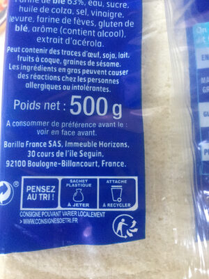 PAIN DE MIE SANS CROÛTE - Recycling instructions and/or packaging information - fr